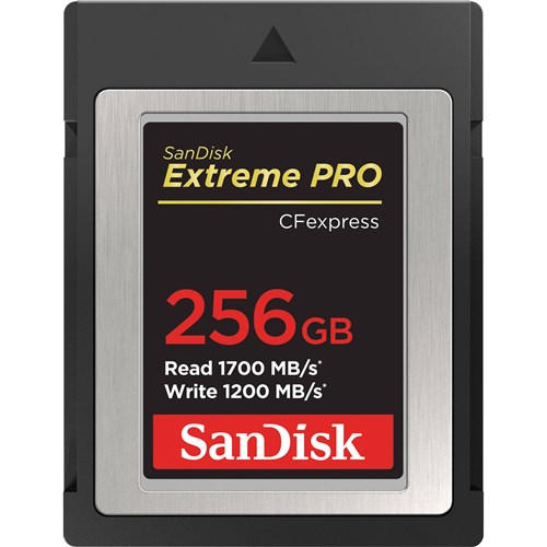 Sandisk Extreme Pro 256gb 1700 mbs Type B CFexpress Card 001